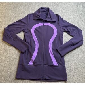 Lululemon In Stride Jacket Size Purple NO SZ TAG Size 10? ( Read Measurements)